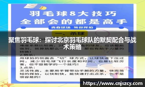 聚焦羽毛球：探讨北京羽毛球队的默契配合与战术策略